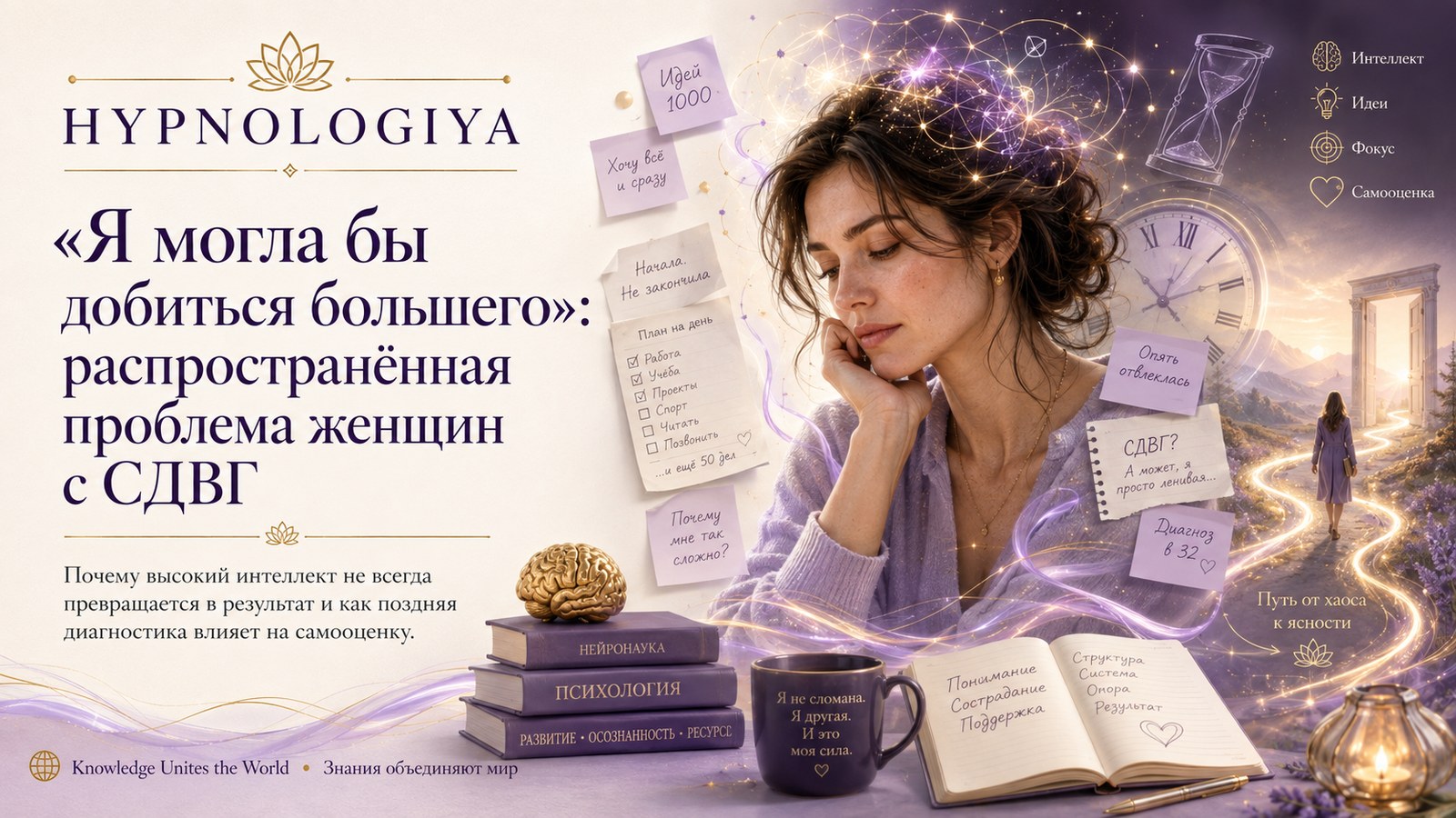 «Я могла бы добиться большего»: распространённая проблема женщин с СДВГ